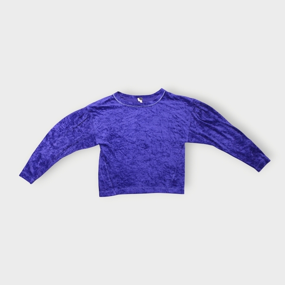 Free People Plenty of Pleats Top Small 2 4 Oversized Dolman Contrast Stitching - Picture 3 of 6